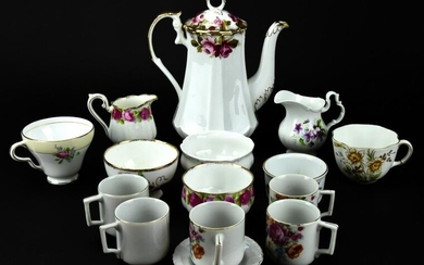 Collection of English Porcelain Bone China Tea Set