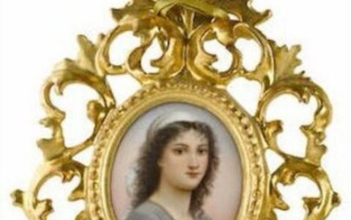 Continental Oval Porcelain Plaque Early 20Th Century