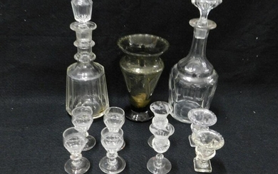 Crystal Decanters, Vase & Goblets