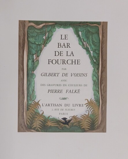 DE VOISINS (Gilbert) : Le Bar de la Fourche.... - Lot 39 - Villanfray & Associés