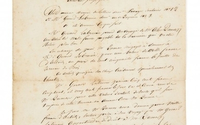 DUMAS, Alexandre père - NERVAL, Gérard de (1802-1870) (1808-1855) Manuscrit autographe signé