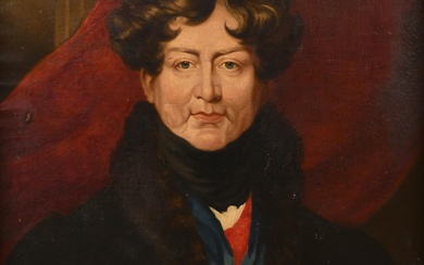 D'après Thomas Lawrence (1769-1830) Britannique. Portrait de George IV (1762-1830), Huile sur toile, 36" x...
