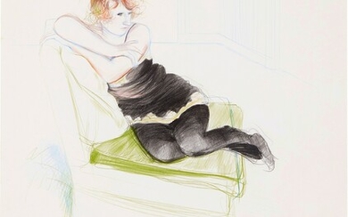David Hockney Celia in a Black Slip
