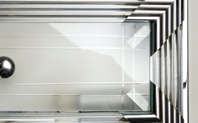 Decken-o. Wandleuchte - Lamp - Art deco - Glass and chrome-plated bracket