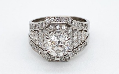 Diamond And Platinum Ladies Ring