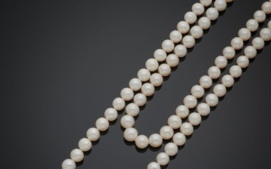 Double COLLIER comprenant deux rangs de perles... - Lot 39 - Castor Hara