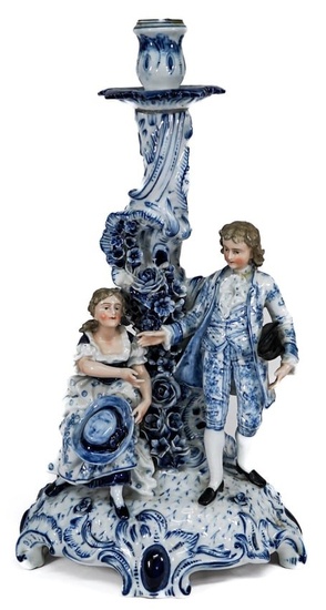 Dresden-Style Figural 14.5 IN Candleholder