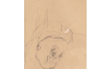 EDOUARD VUILLARD (1868-1940) 'Head of Madame Vuillard' penc...