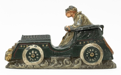 Early Racing Car Spelter Bank