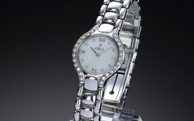 Ebel 'Beluga'. Women's watch in steel with mother-of-pearl dial and diamonds, 2000s
