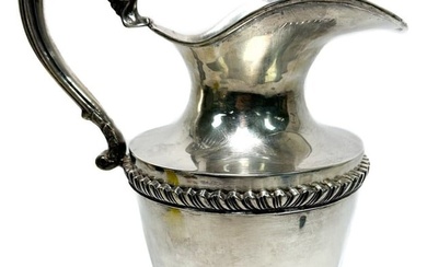Eddie's Mexico Sterling Silver Footed Pitcher, Scalloped Band