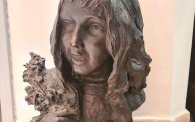 Edouard Fraisse (1880-1956) - Sculpture, Middler woman - 50 cm (1) - Bronze - Early 20th century