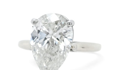 Engagement ring - 18 kt. White gold - 3.53 tw. Diamond (Lab-grown)