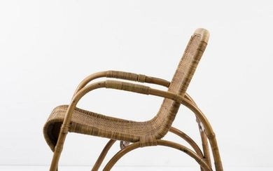 Erich Dieckmann (style), Wicker armchair, 1930s