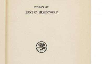 Ernest Hemingway. In Our Time. Stories. London, …