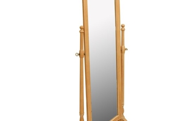 Ethan Allen Oak Chevel Mirror