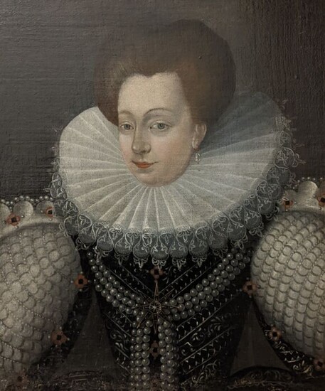 European School (XVII) - Porträt einer Renaissance-Dame
