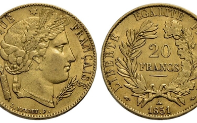 FRANCIA . Seconda Repubblica (1848-1852) . 20 Franchi. 1851 A...