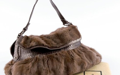 Fendi, a fur and python leather bag