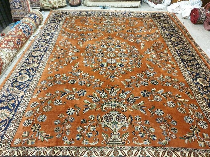 Finest Indo Persian Sarouk Design Rug Carpet