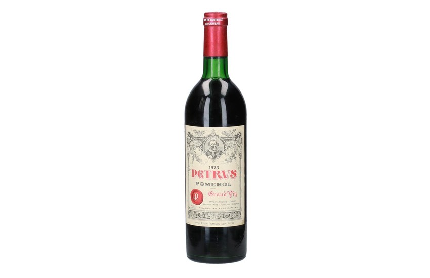 (-), Fles rode wijn, Pètrus 1973. SC du...