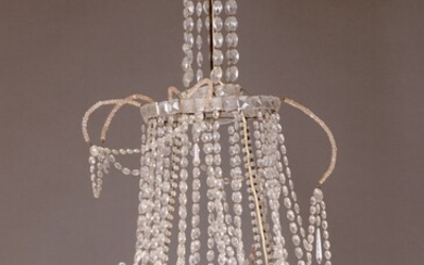 Former basket chandelier, German around 1870, with 6...