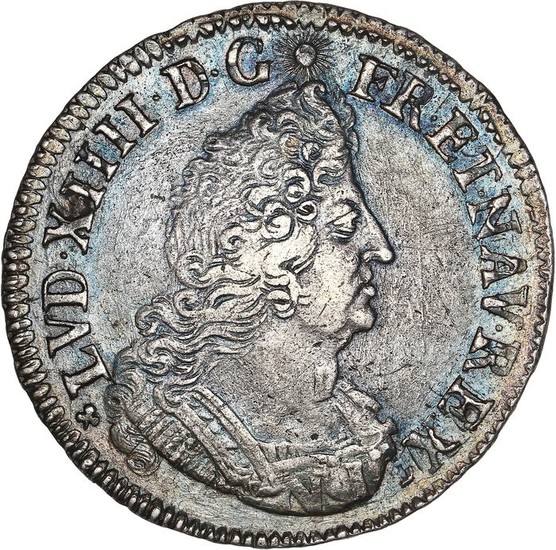 France - Louis XIV - 1/2 Écu aux palmes 1694-H (La Rochelle) - Silver