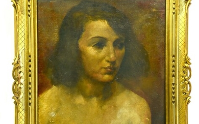 Francesco Filippini (1853 - 1895) RITRATTO FEMMINILE olio su tela, cm 45x39...