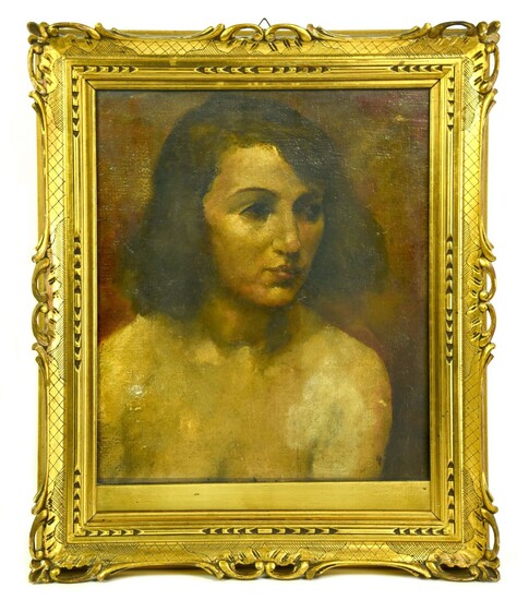 Francesco Filippini (1853 - 1895) RITRATTO FEMMINILE olio su tela, cm 45x39...