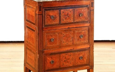 French Marble Top 3 Drawer Commode