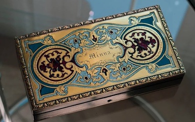French Napoleon III Sewing Box 1850 - Sewing box - Brass, Wood (Ebony)