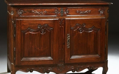 French Provincial Louis XV Style Carved Pine Sideboard