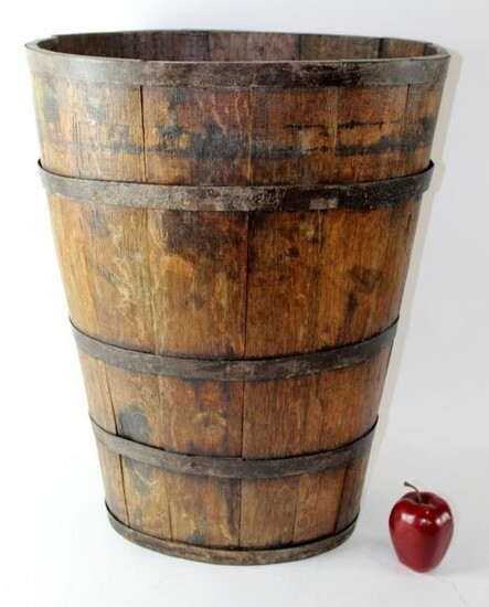 French oak and iron grape hotte bucket