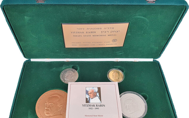 Full Medals Set "Yitzhak Rabin", includes Gold and Silver Medal, only 2361 medals minted