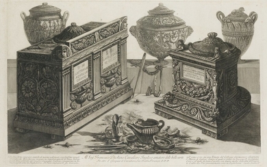 GIOVANNI-BATTISTA PIRANESI (1720 / 1778), Urnas funerarias