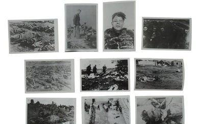 GROUP OF 10 PHOTOS OF NAZI CRIMES AGAINST HUMANITY