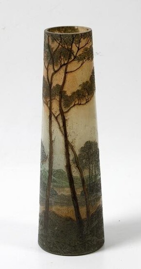 Galle type glass vase