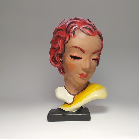 Géza Mészáros - Woman Bust/Wall Mask - Ceramic
