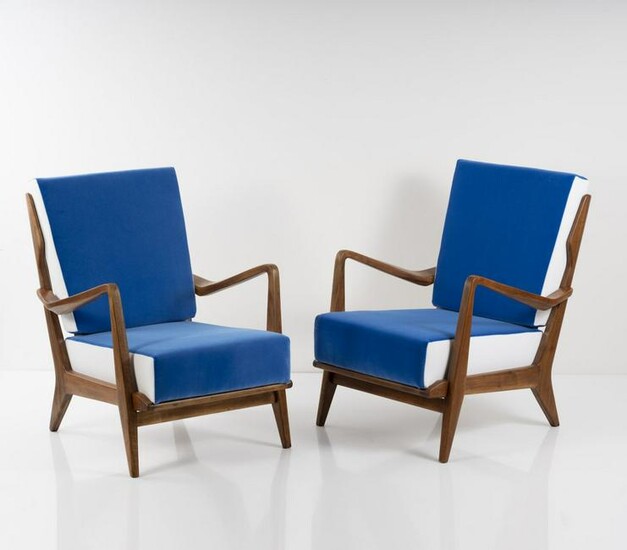 Gio Ponti, Set of two lounge chairs '516', c. 1950