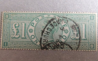 Great Britain 1887 - 1£ QV Yvert # 105 c/v €750