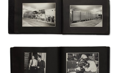 [HARVARD COMPUTING HISTORY] | ALBUM OF VINTAGE PHOTOGRAPHS OF THE HARVARD CRUFT LABORATORY AND CONSTRUCTION OF THE HARVARD MARK I, CIRCA 1944-1965