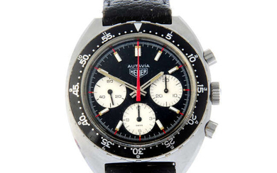 HEUER - a stainless steel Autavia chronograph wrist watch, 42mm.