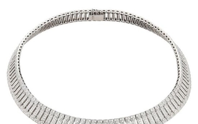 Hans D. Krieger White Gold and Diamond Collar Necklace