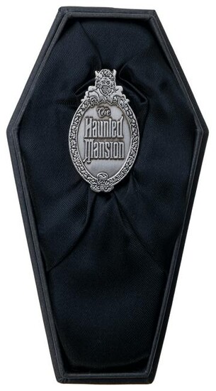 Haunted Mansion 30th Anniversary Pin in Coffin Box.