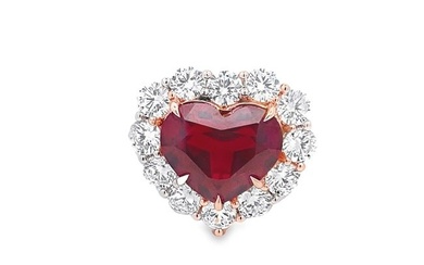 Heart-Shaped Gemstone Fashion Jewerly Ring