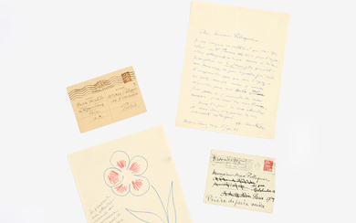 ◊ Henri Matisse (1869-1954) Autograph correspondence with Max Pellequer, 1949