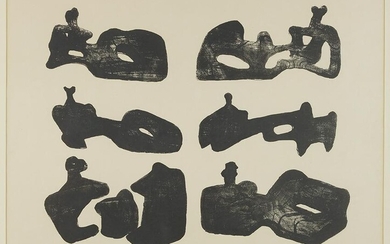 Henry Moore (British, 1898-1986) Six Reclining Figures