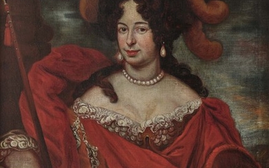 Herman Verelst1641 Rotterdam - 1702 Londres Comtesse Rottal en amazone Demi-figure légèrement à droite, la...