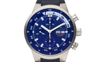 IWC Reference IW3782-01 Aquatimer Chronograph 'Cousteau Divers' Tribute to Calypso | A limited edition stainless steel automatic chronograph wristwatch with day and date, Circa 2006
