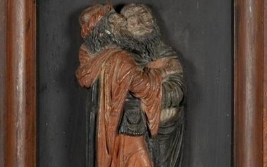 Il bacio di Giuda, scultura in terracotta